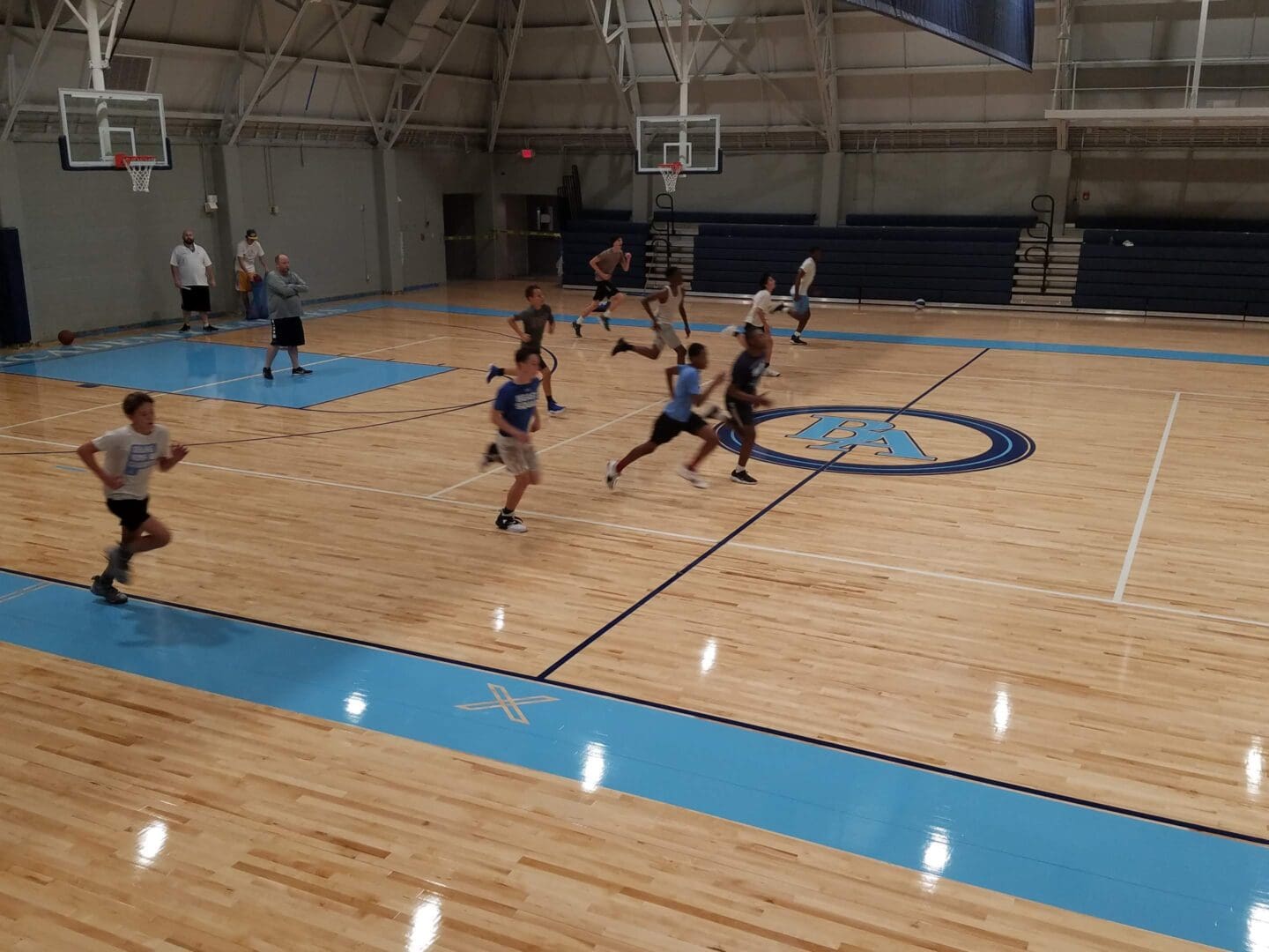 players practicing in Beaufort Academy Court